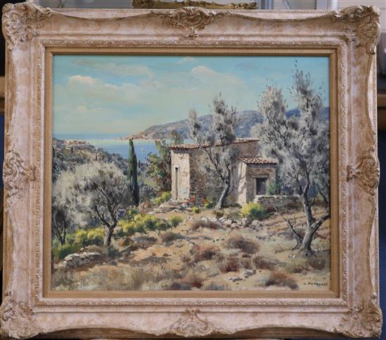 Lucien Potronat (French, 1889-1974) Le Mas aux Oliviers 18 x 21in.